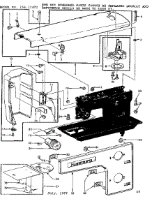 Base Assembly parts for Kenmore Sewing Machine 158.12472 (15812472, 158 12472) from AppliancePartsPros.com