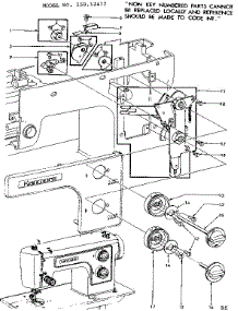 Stitch Regulator Assembly parts for Kenmore Sewing Machine 158.12472 (15812472, 158 12472) from AppliancePartsPros.com
