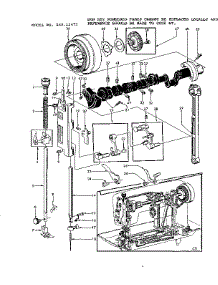 Presser Bar Assembly parts for Kenmore Sewing Machine 158.12472 (15812472, 158 12472) from AppliancePartsPros.com