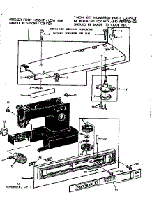 Base Assembly parts for Kenmore Sewing Machine 158.12510 (15812510, 158 12510) from AppliancePartsPros.com