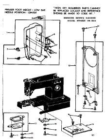 Needle Plate parts for Kenmore Sewing Machine 158.12510 (15812510, 158 12510) from AppliancePartsPros.com
