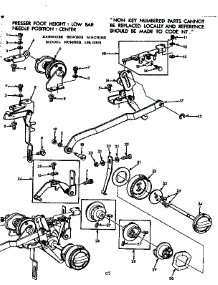 Geared Cam Assembly parts for Kenmore Sewing Machine 158.12510 (15812510, 158 12510) from AppliancePartsPros.com