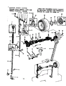 Presser Bar Assembly parts for Kenmore Sewing Machine 158.12510 (15812510, 158 12510) from AppliancePartsPros.com