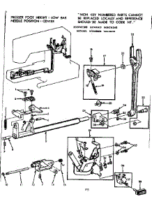 Feed Regulator Assembly parts for Kenmore Sewing Machine 158.12510 (15812510, 158 12510) from AppliancePartsPros.com