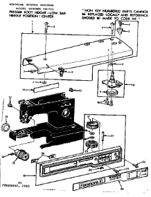 Base Assembly parts for Kenmore Sewing Machine 158.12511 (15812511, 158 12511) from AppliancePartsPros.com