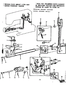 Feed Regulator Assembly parts for Kenmore Sewing Machine 158.12511 (15812511, 158 12511) from AppliancePartsPros.com