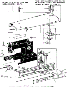 Base Assembly parts for Kenmore Mechanical Sewing Machine 158.12520 (15812520, 158 12520) from AppliancePartsPros.com