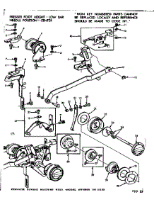 Geared Cam Assembly parts for Kenmore Mechanical Sewing Machine 158.12520 (15812520, 158 12520) from AppliancePartsPros.com
