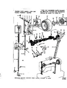 Presser Bar Assembly parts for Kenmore Mechanical Sewing Machine 158.12520 (15812520, 158 12520) from AppliancePartsPros.com