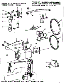 Motor Assembly parts for Kenmore Mechanical Sewing Machine 158.12520 (15812520, 158 12520) from AppliancePartsPros.com