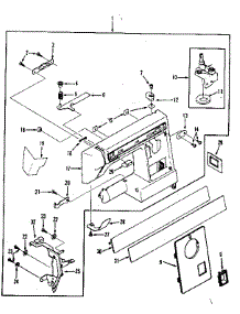 Base Assembly parts for Kenmore Sewing Machine 158.1255181 (1581255181, 158 1255181) from AppliancePartsPros.com