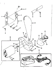 Motor Assembly parts for Kenmore Sewing Machine 158.1255181 (1581255181, 158 1255181) from AppliancePartsPros.com