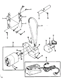 Motor Assembly parts for Kenmore Mechanical Sewing Machine 158.1262180 (1581262180, 158 1262180) from AppliancePartsPros.com