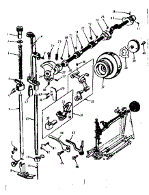 Presser Bar Assembly parts for Kenmore Mechanical Sewing Machine 158.13033 (15813033, 158 13033) from AppliancePartsPros.com