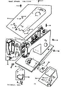 Base Assembly parts for Kenmore Mechanical Sewing Machine 158.13150 (15813150, 158 13150) from AppliancePartsPros.com