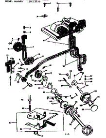 Cam Driver Axel parts for Kenmore Mechanical Sewing Machine 158.13150 (15813150, 158 13150) from AppliancePartsPros.com