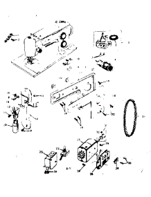 Motor Assembly parts for Kenmore Mechanical Sewing Machine 158.13180 (15813180, 158 13180) from AppliancePartsPros.com