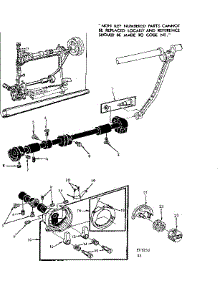 Shuttle Assembly parts for Kenmore Sewing Machine 158.13250 (15813250, 158 13250) from AppliancePartsPros.com