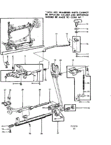 Feed Regulator Assembly parts for Kenmore Sewing Machine 158.13250 (15813250, 158 13250) from AppliancePartsPros.com