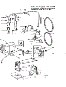 Motor Assembly parts for Kenmore Sewing Machine 158.13250 (15813250, 158 13250) from AppliancePartsPros.com