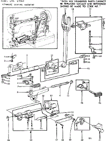 Feed Regulator Assembly parts for Kenmore Sewing Machine 158.13360 (15813360, 158 13360) from AppliancePartsPros.com