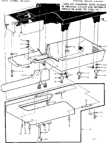 Shuttle Cover And Work Table parts for Kenmore Sewing Machine 158.13360 (15813360, 158 13360) from AppliancePartsPros.com