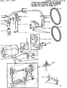 Motor Assembly parts for Kenmore Sewing Machine 158.13360 (15813360, 158 13360) from AppliancePartsPros.com