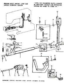 Feed Regulator Assembly parts for Kenmore Sewing Machine 158.13400 (15813400, 158 13400) from AppliancePartsPros.com