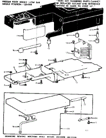 Shuttle Cover And Work Table parts for Kenmore Sewing Machine 158.13400 (15813400, 158 13400) from AppliancePartsPros.com