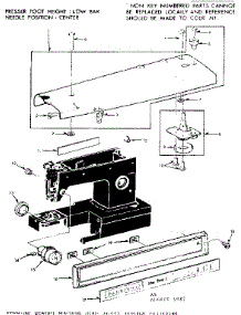 Base Assembly parts for Kenmore Sewing Machine 158.1340180 (1581340180, 158 1340180) from AppliancePartsPros.com