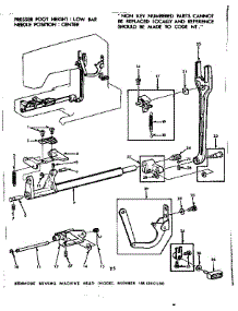 Feed Regulator Assembly parts for Kenmore Sewing Machine 158.1340180 (1581340180, 158 1340180) from AppliancePartsPros.com