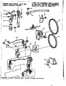 Motor Assembly parts for Kenmore Sewing Machine 158.1340180 (1581340180, 158 1340180) from AppliancePartsPros.com