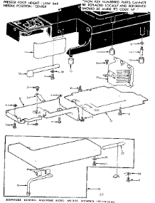 Shuttle Cover And Work Table parts for Kenmore Mechanical Sewing Machine 158.1340280 (1581340280, 158 1340280) from AppliancePartsPros.com
