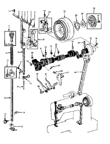 Presser Bar Assembly parts for Kenmore Mechanical Sewing Machine 158.1340281 (1581340281, 158 1340281) from AppliancePartsPros.com