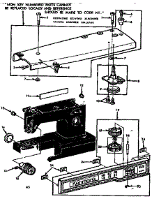 Base Assembly parts for Kenmore Mechanical Sewing Machine 158.13410 (15813410, 158 13410) from AppliancePartsPros.com