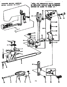 Feed Regulator Assembly parts for Kenmore Mechanical Sewing Machine 158.13410 (15813410, 158 13410) from AppliancePartsPros.com