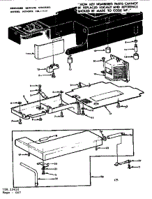 Shuttle Cover And Work Table parts for Kenmore Mechanical Sewing Machine 158.13410 (15813410, 158 13410) from AppliancePartsPros.com