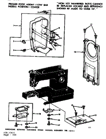 Needle Plate parts for Kenmore Sewing Machine 158.13411 (15813411, 158 13411) from AppliancePartsPros.com