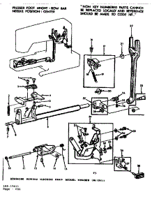 Feed Regulator Assembly parts for Kenmore Sewing Machine 158.13411 (15813411, 158 13411) from AppliancePartsPros.com