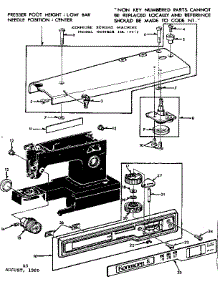 Base Assembly parts for Kenmore Sewing Machine 158.13412 (15813412, 158 13412) from AppliancePartsPros.com
