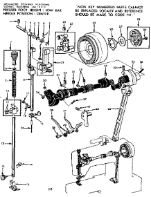 Presser Bar Assembly parts for Kenmore Sewing Machine 158.13412 (15813412, 158 13412) from AppliancePartsPros.com