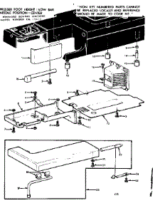Shuttle Cover And Work Table parts for Kenmore Sewing Machine 158.13412 (15813412, 158 13412) from AppliancePartsPros.com