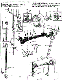 Presser Bar Assembly parts for Kenmore Mechanical Sewing Machine 158.13413 (15813413, 158 13413) from AppliancePartsPros.com