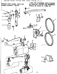 Motor Assembly parts for Kenmore Mechanical Sewing Machine 158.13413 (15813413, 158 13413) from AppliancePartsPros.com