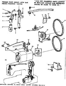 Motor Assembly parts for Kenmore Mechanical Sewing Machine 158.13414 (15813414, 158 13414) from AppliancePartsPros.com