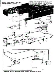 Shuttle Cover And Work Table parts for Kenmore Sewing Machine 158.13450 (15813450, 158 13450) from AppliancePartsPros.com