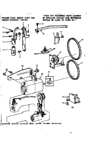 Motor Assembly parts for Kenmore Sewing Machine 158.1345180 (1581345180, 158 1345180) from AppliancePartsPros.com