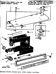 Base Assembly parts for Kenmore Mechanical Sewing Machine 158.1345280 (1581345280, 158 1345280) from AppliancePartsPros.com