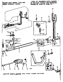 Feed Regulator Assembly parts for Kenmore Mechanical Sewing Machine 158.1345280 (1581345280, 158 1345280) from AppliancePartsPros.com