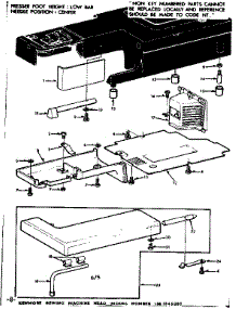 Shuttle Cover And Work Table parts for Kenmore Mechanical Sewing Machine 158.1345280 (1581345280, 158 1345280) from AppliancePartsPros.com